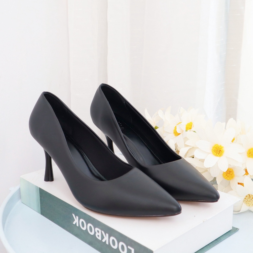 Giày cao gót basic cao 7cm mũi nhọn êm chân 1199