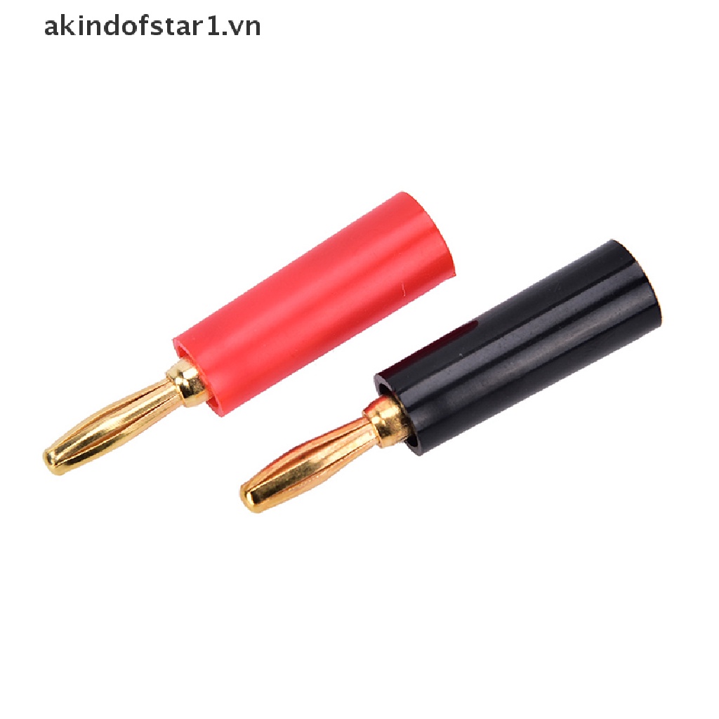 Set 4 Đầu Cắm Bắp Chuối Mạ Vàng 4mm Cho Loa