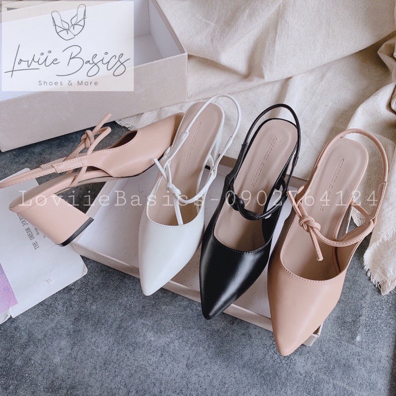 GIÀY CAO GÓT 5 PHÂN LOVIIE BASICS - GIÀY NỮ CAO GÓT ĐẾ VUÔNG CÔNG SỞ - GUỐC SANDAL BÍT MŨI NHỌN 5CM G201223