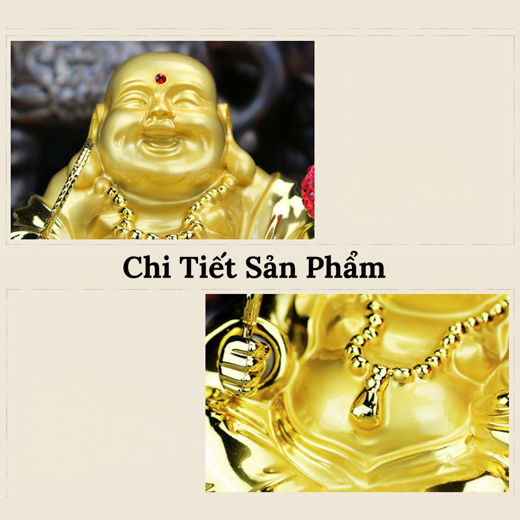 Tượng Phật Di Lặc Để Ô Tô Năng Lượng Mặt Trời - TẶNG KÈM Đế Chống Trượt + Nước Hoa CARZONE.TOP