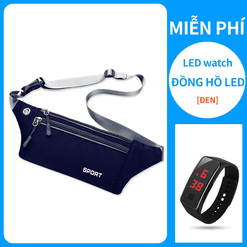 Miễn phí Đồng hồ led Túi đeo thắt lưng chống nước，🌻Túi đeo thắt lưng đa năng dành cho cả nam và nữ