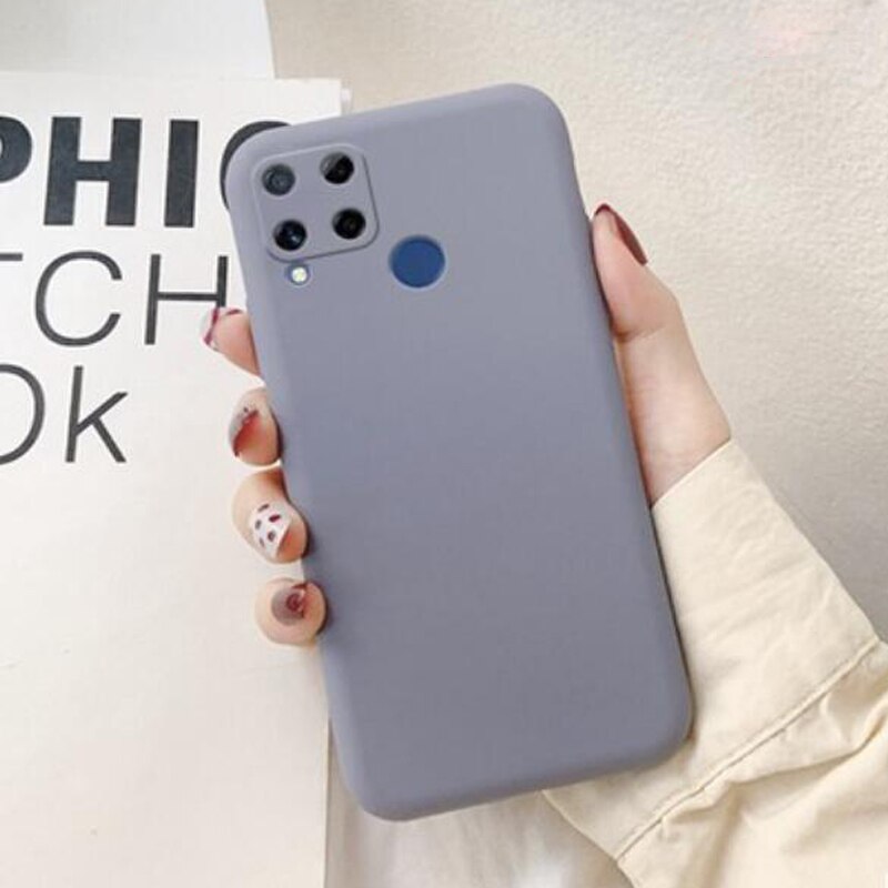 Ốp điện thoại silicon chống sốc cao cấp dành cho Realme C25s C25 C21 C20 C17 C15 C12 C11 2021