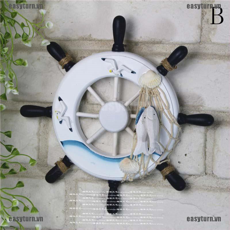 Mô hình bánh lái tàu Địa Trung Hải treo tường trang trí