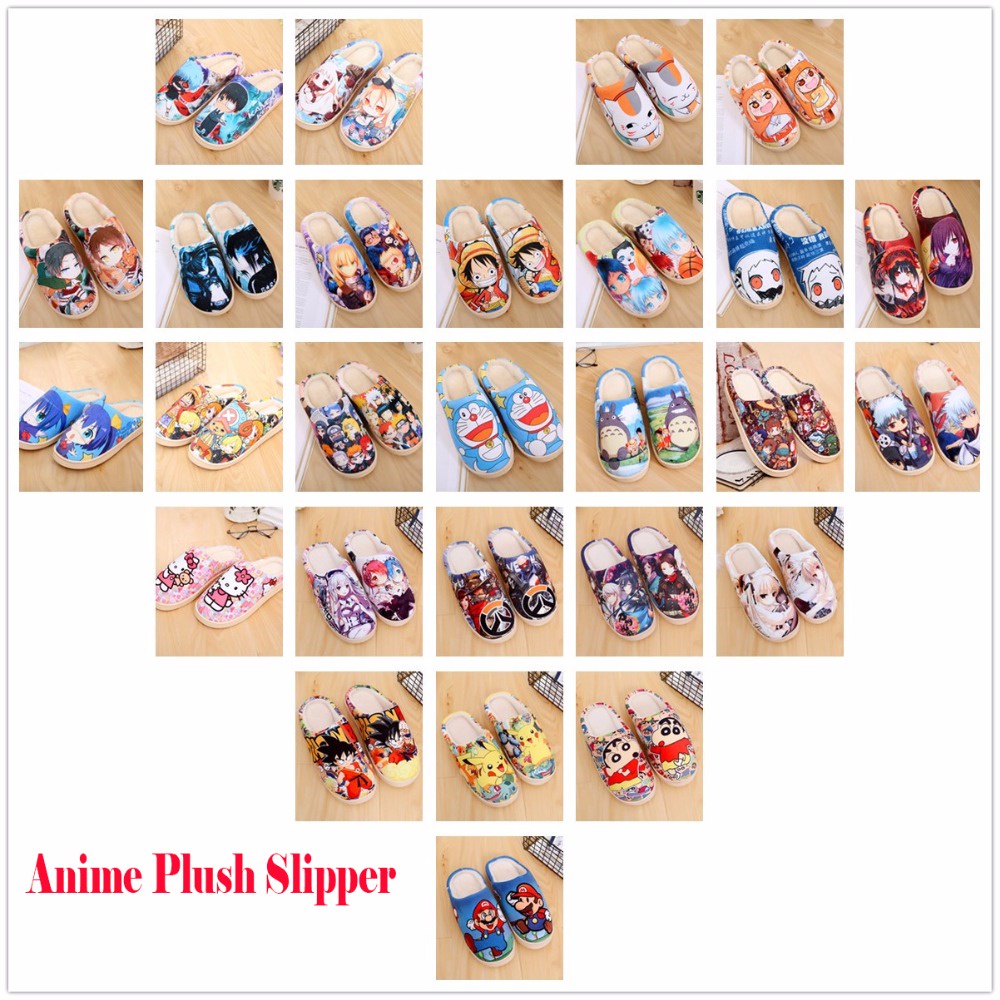 Dép bông đi trong nhà ấm áp chống trượt phong cách anime One Piece