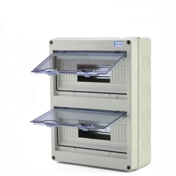 Tủ điện nổi nhựa gắn CB ngoài trời chống nước, chống cháy, chống bụi HT 5, 8,12,15,18,24 way  Ip65
