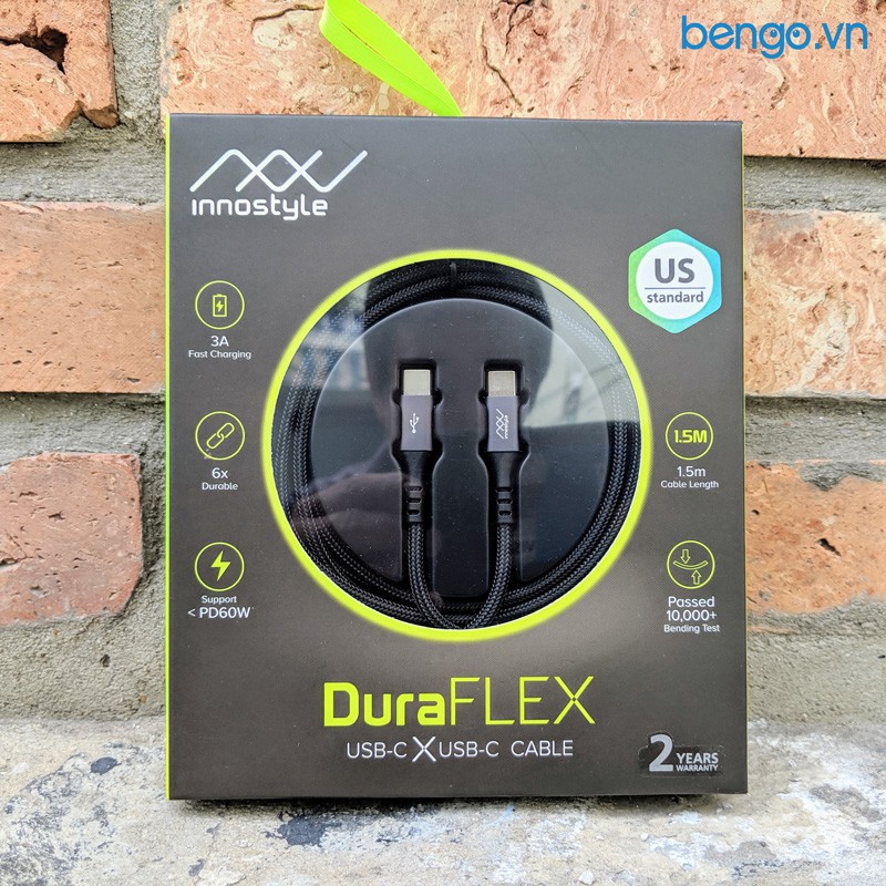 Cáp sạc INNOSTYLE DuraFLEX USB-C to USB-C 1.5m - ICC150
