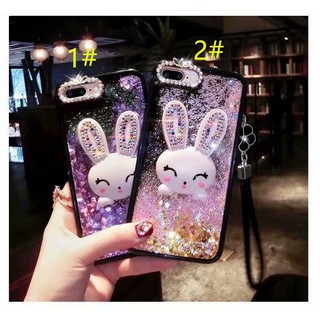 Ốp lưng kim tuyến nước đính hình thỏ nạm đá dễ thương cho HUAWEI  Y9S Nova 5T y5 lite  y6 y7 pro y9 2017 2018 2019