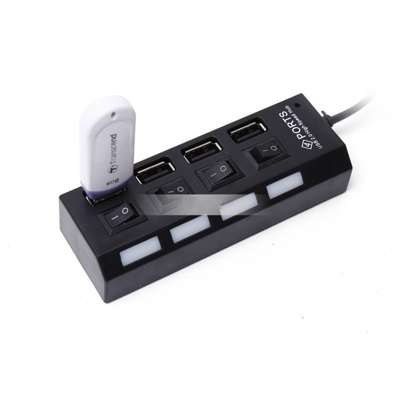 Hub USB 4 port có công tắc và đèn LED store4girls