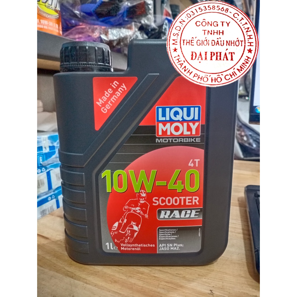 Nhớt Xe Tay Ga LIQUI MOLY  Motorbike 4T 10W40 Scooter Race 1L