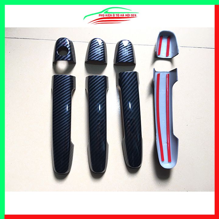 Ốp tay hõm Vios 2014-2018 vân Carbon chống trầy bảo vệ cửa xe ô tô