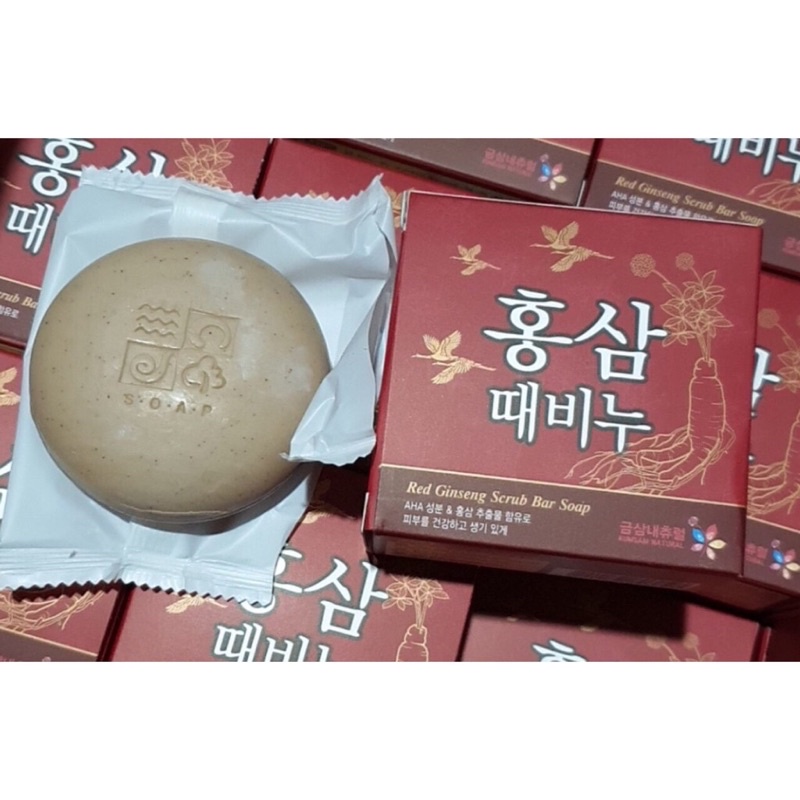 Xà bông tắm tẩy da chết hồng sâm Hàn Quốc