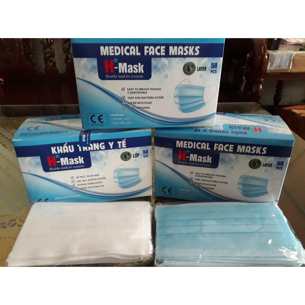 Hộp 50 Cái Khẩu Trang Y Tế Kháng Khuẩn 4 Lớp [ Buôn Sỉ ] | BigBuy360 - bigbuy360.vn