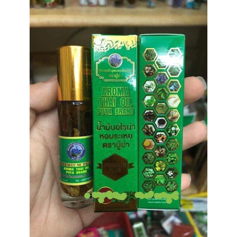 Dầu lăn thảo dược 29 vị Thái Lan 8ml - Aroma Thai Oil Puya