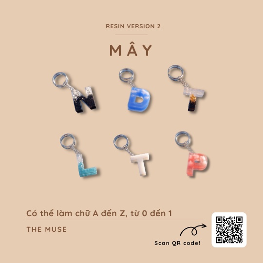 Móc khóa Resin THE MUSE Mây Edition