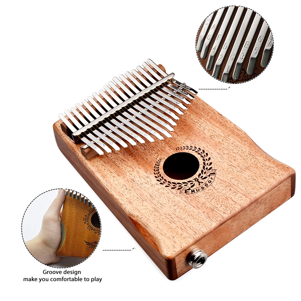 Đàn Kalimba 17 phím hộp gỗ sang trọng nhạc cụ chơi nhạc kèm phụ kiện