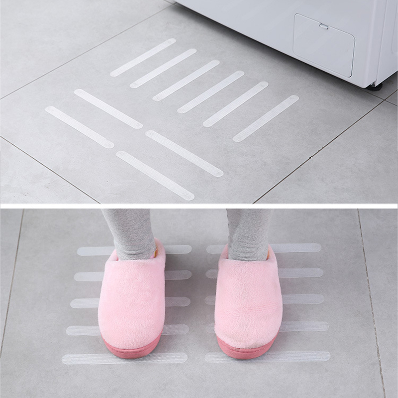 Bộ 6 miếng trong suốt chống trượt kích thước 20 x 2 cm cho nhà tắm