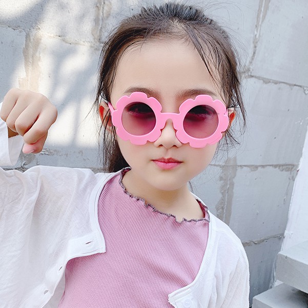 Kính mát tạo hình hoa hướng dương vui nhộn kiểu dáng đáng yêu cho nữ