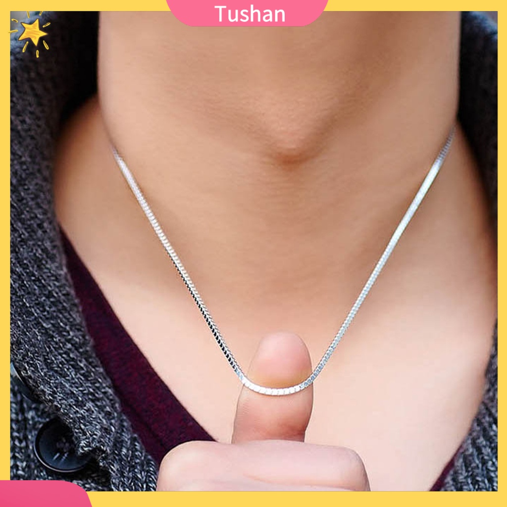 Vòng cổ bạc 925 trang sức 16 "18" 20 "22" 24 " 1.4mm cho nam nữ
