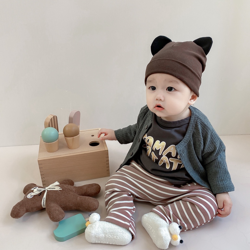 Mũ Cotton Vải Mềm Tai Mickey Cho Bé 6 - 20m