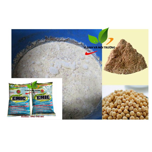 1kg bã đậu nành khô dùng để ủ men vi sinh, ủ phân bón