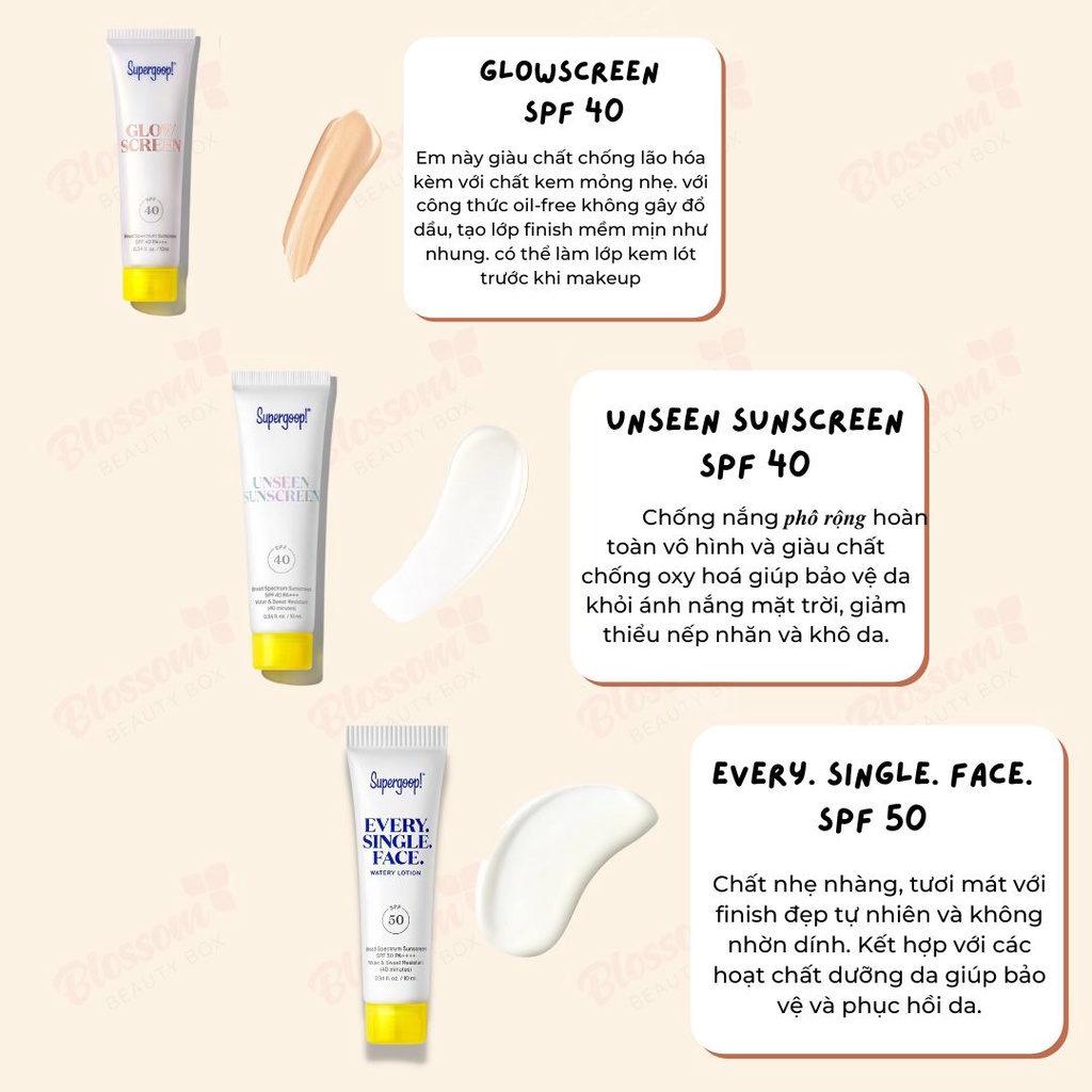 Set kem chống nắng Spf 50 Supergoop