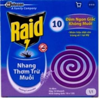 Combo 10 HỘP NHANG MUỖI RAID
