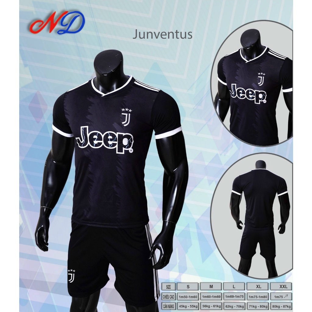 Bộ quần áo đá banh CLB Juventus Đen 2023 ND