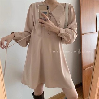 Tibou Dress - Đầm nút bọc có cổ