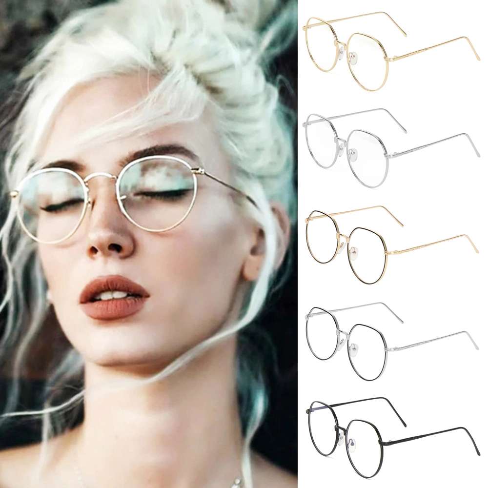 Kính Gọng Kim Loại Chống Ánh Sáng Xanh Bảo Vệ Mắt Thời Trang