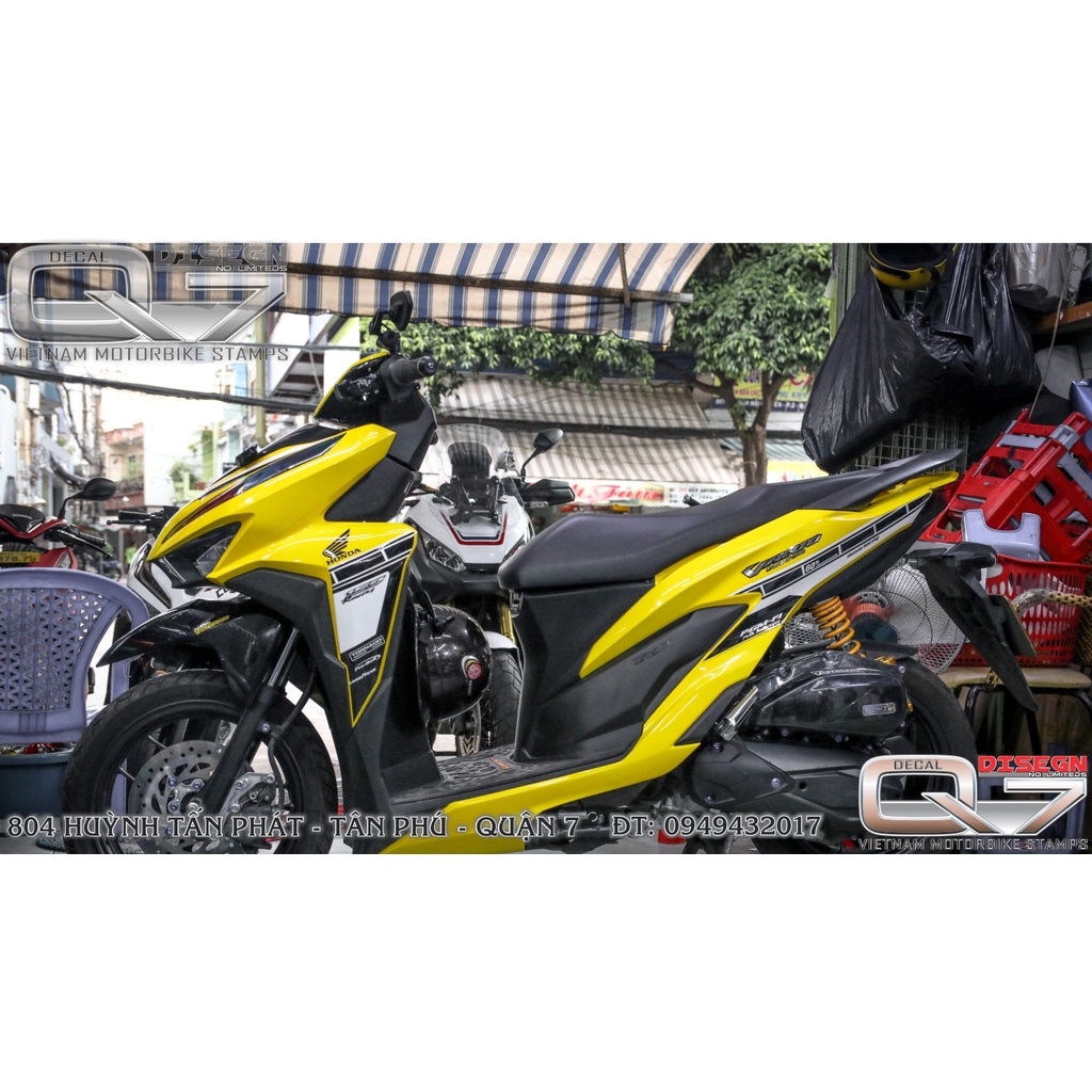 Tem rời vario - vàng đen - decalq7