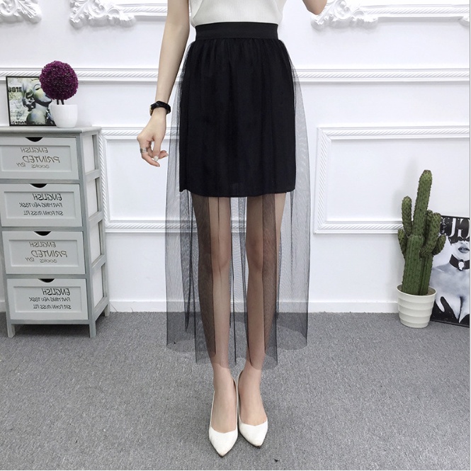 chân váy ren xòe dáng dài cv15