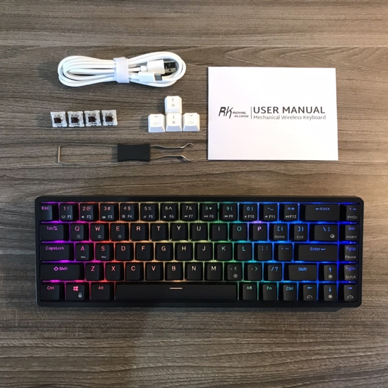 RK G68 RGB NEW HOTSWAP - Bàn phím cơ không dây Royal Kludge RK G68 Bluetooth 5.0 và Wireless 2.4G -  CHÍNH HÃNG