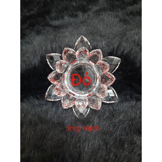 Đế hoa sen thủy tinh đựng đèn tealight