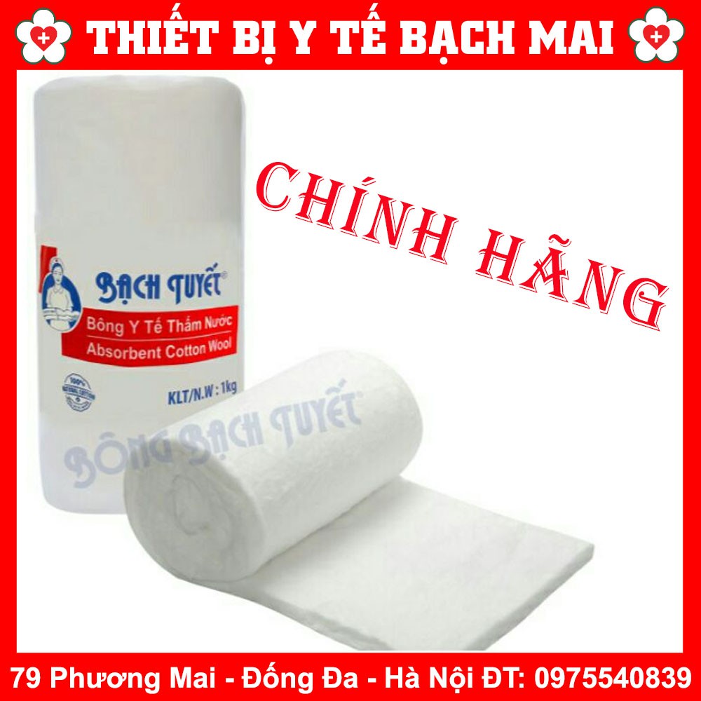 Bông Y Tế Cuộn Loại 1 kg - Bông Bạch Tuyết