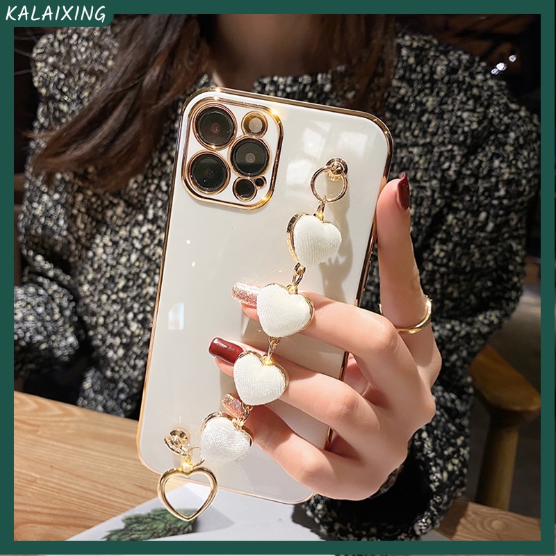 Ốp Điện Thoại Sang Trọng Có Dây Đeo Cho iPhone 13 Pro Max 12 MiNi 11 XR XS X 7 8 Plus SE 14 Pro Max