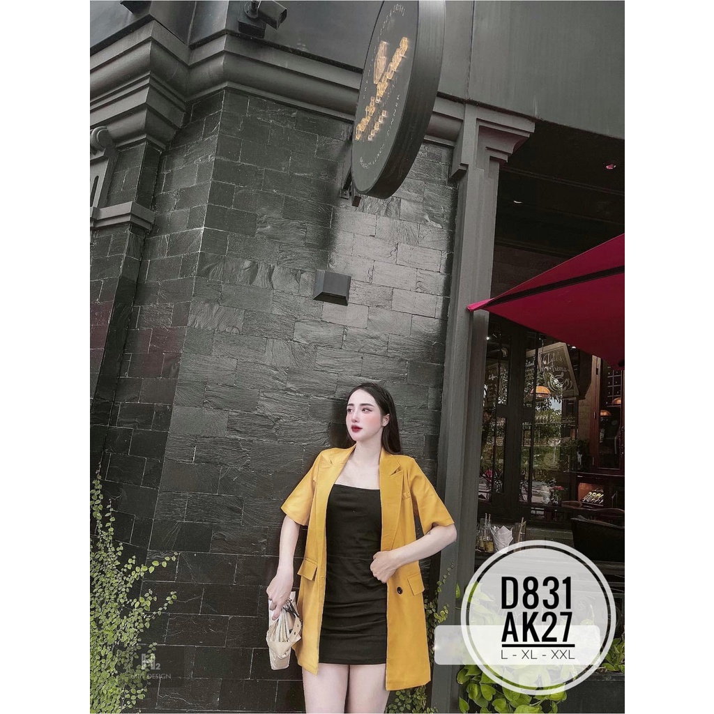 (60-90kg) Áo khoác cổ vest AK27 Đầm body 2S D831 | BigBuy360 - bigbuy360.vn