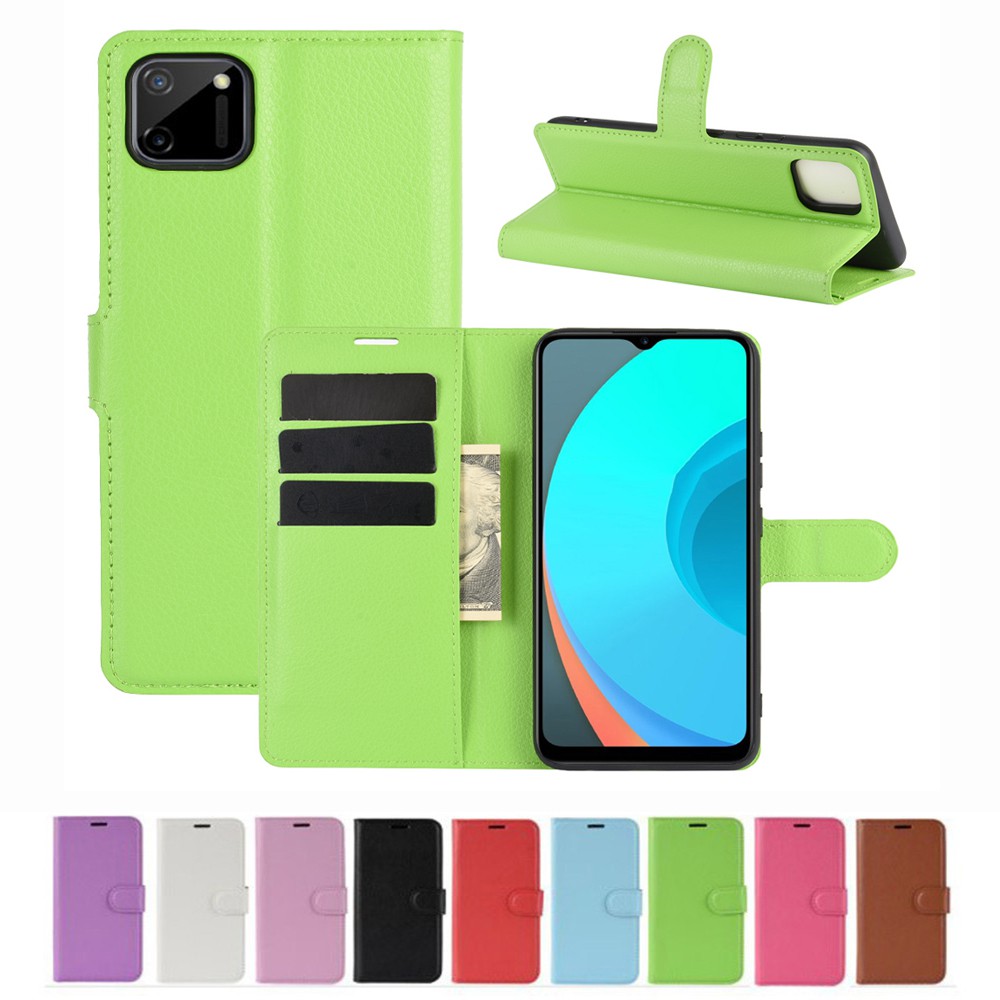 Bao Da Điện Thoại Nắp Lật Kèm Ngăn Đựng Thẻ Cho Realme C15 C12 C11 Real Me C12 Realmec11 Oppo Ốp