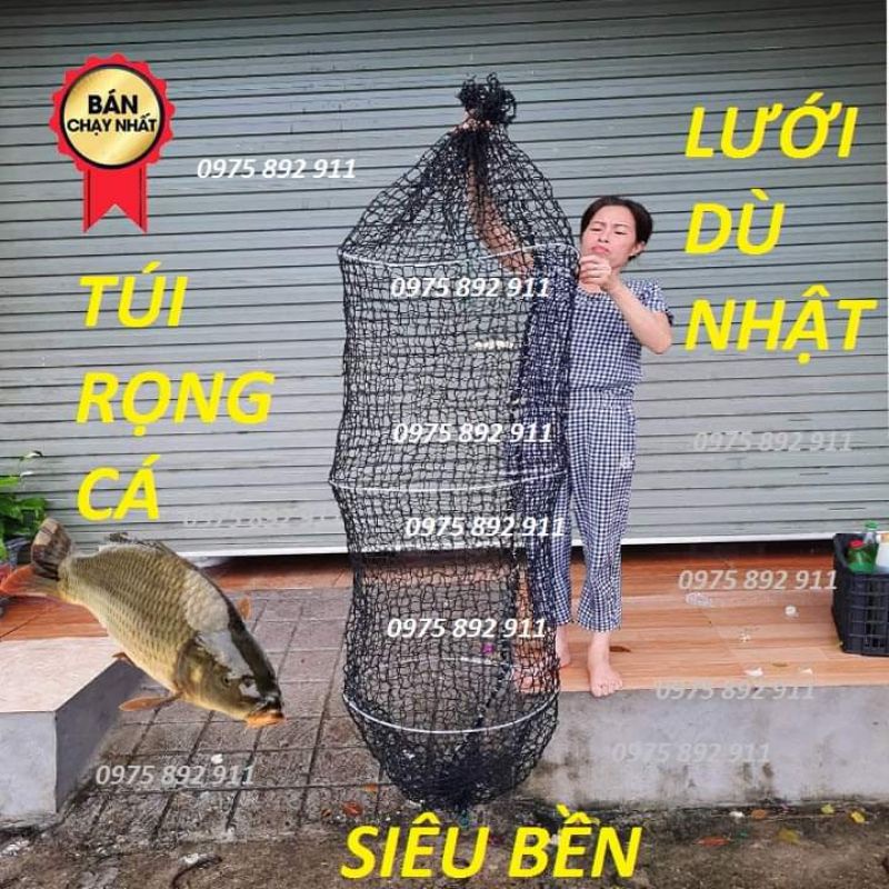 túi đi câu, túi rọng cá đi câu dành cho các cần thủ, loại dù nhật