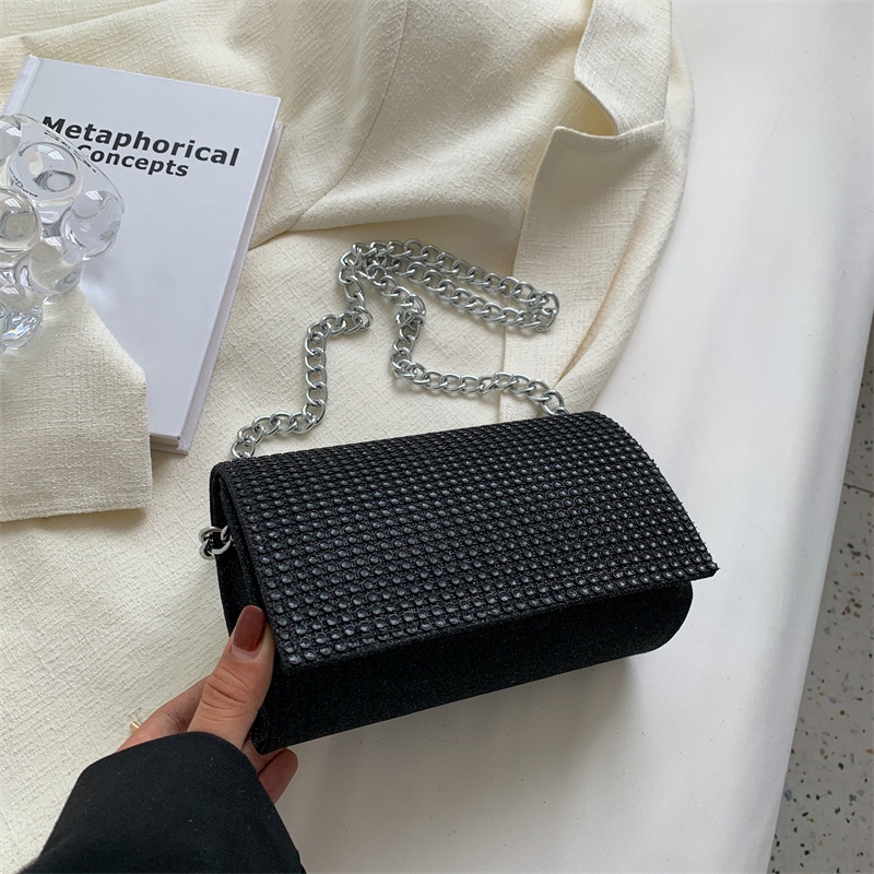 Túi Đeo Chéo Đính Đá Lấp Lánh Có Dây Đeo Mắc Xích Cao Cấp Thời Trang Mùa Hè Dành Cho Nữ 2022