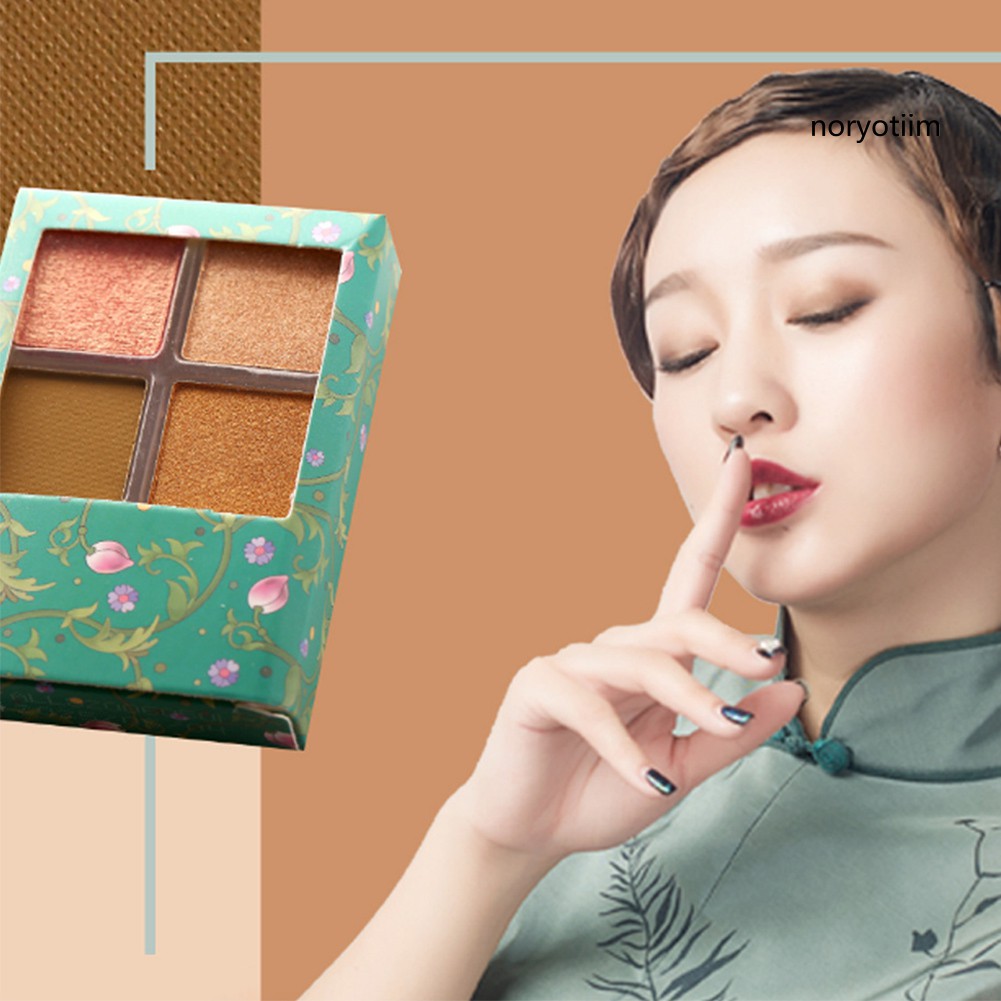 [Hàng mới về] Bảng phấn mắt 4 màu chống thấm nước không nhòe chuyên dụng | BigBuy360 - bigbuy360.vn