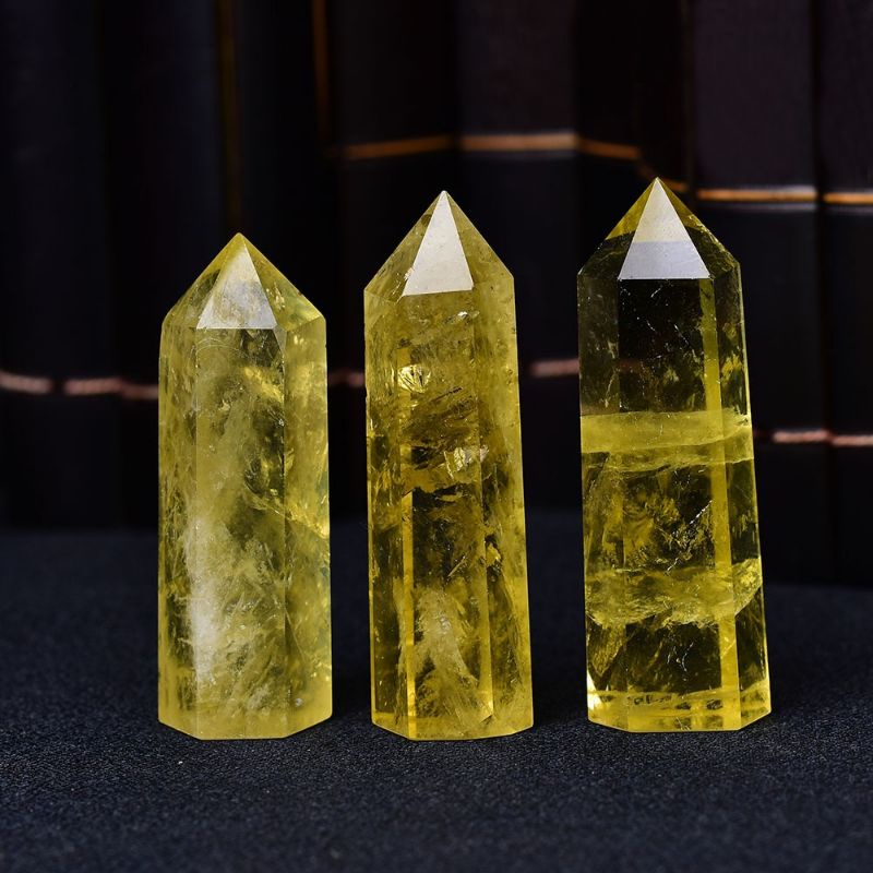 đá citrine trụ và mầm