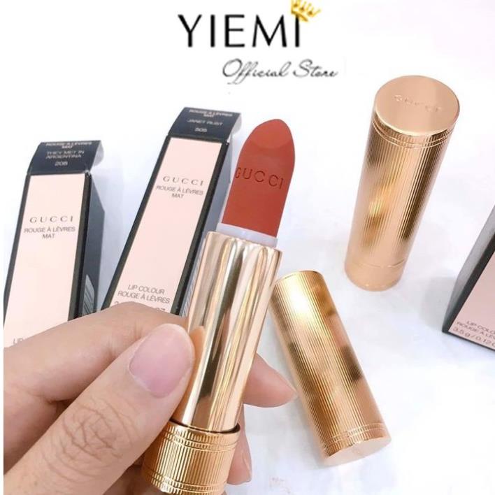 Son Gucci Rouge A Levres Matte Lipstick, thỏi son lì Gucci chính hãng lì hoàn hảo, siêu mịn lên màu siêu chuẩn 2022