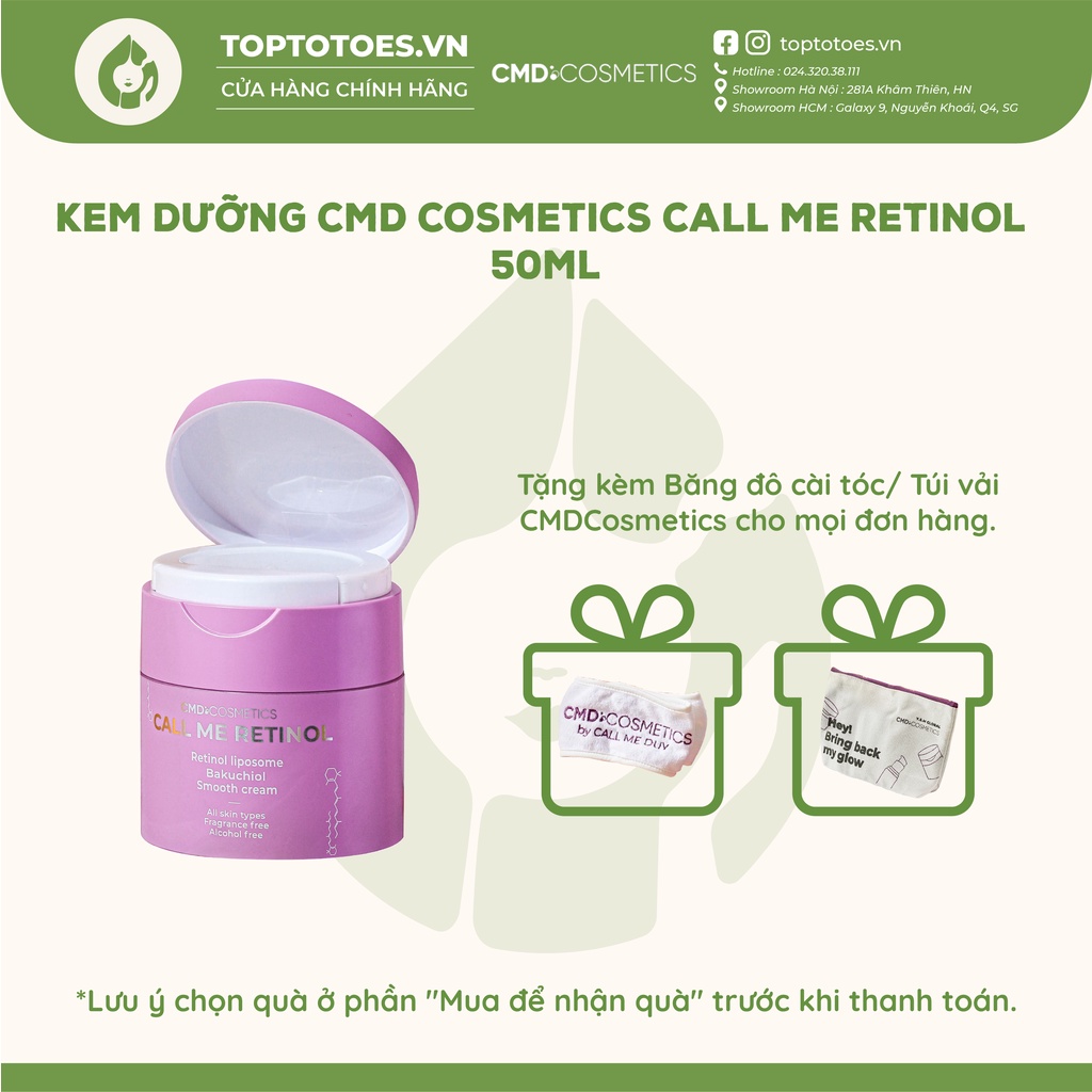 Kem dưỡng Call Me Retinol CMD Cosmetics 50ml cải thiện da, chống lão hoá