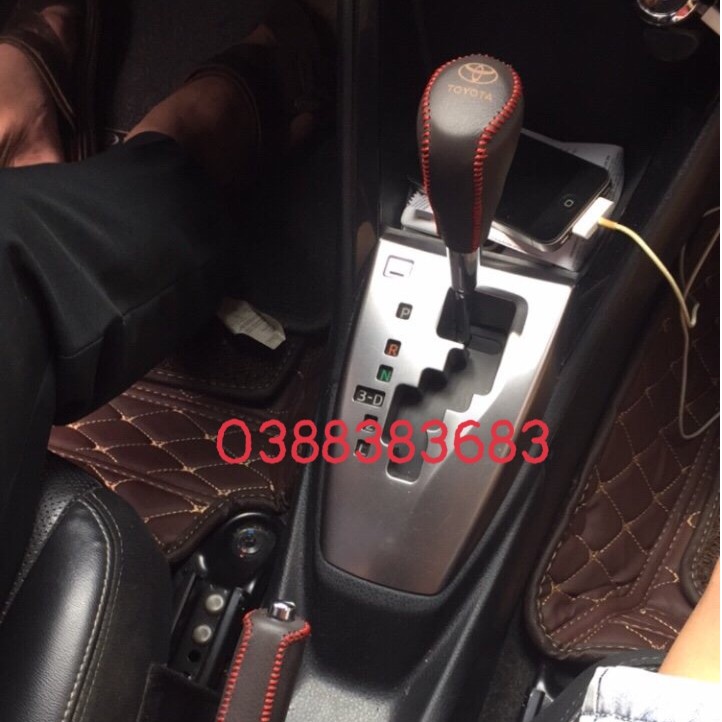 Bao Da Chùm Cần Số, Tay Phanh Xe TOYOTA VIOS, YARIS  SỐ TỰ ĐỘNG , Da Bò HandmadeNhiều Màu Sắc
