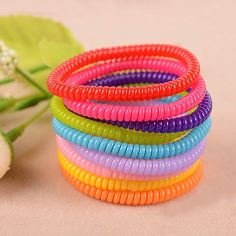 Set 10 Dây Lò Xo Cột Tóc Màu Sắc Ngẫu Nhiên Size Nhỏ