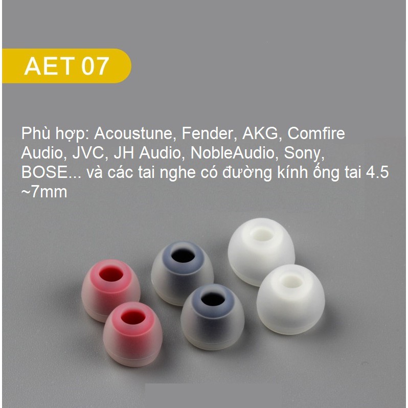 Nút tai nghe Acoustune AET chính hãng AET08 AET07 AET06 Ear Tips cho tai nghe nhét tai inear