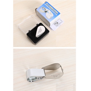 Kính lúp cầm tay đa năng có đèn led có độ phóng đại 40 lân -KL40x25mm