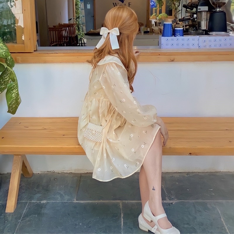 ĐẦM BABYDOLL CỔ SEN