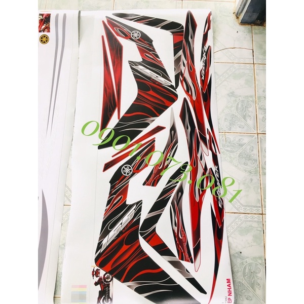 Tem ex155 xe đỏ nhám rằn ri