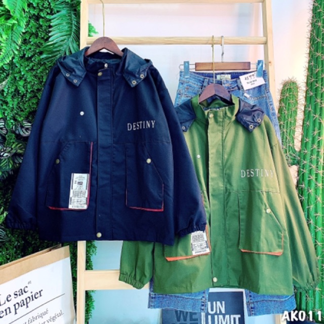 🌵 𝐓𝐡𝐞𝐔𝐥𝐳𝐳𝐚𝐧𝐠 🌵 011 Áo Khoác Kaki Thêu Chữ Cặp,Lẻ Siêu Hot - Bomber Jacket - Hàn Quốc - Unisex - Ulzzang | BigBuy360 - bigbuy360.vn